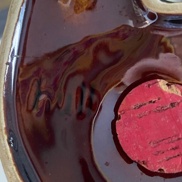 Vintage Hull Pottery Piggy Bank - Brown and Blue Glaze - Excellent Condition - Picture 4 of 7